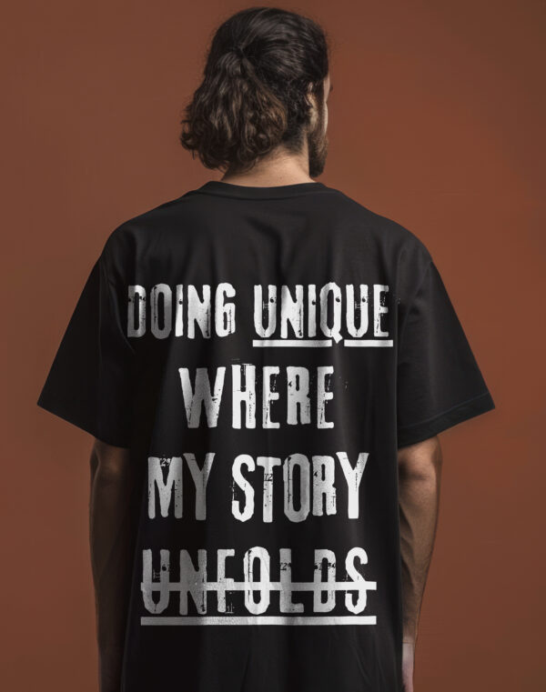 WEAR JOY | Men Doing Unique Graphic Print Round Neck Pure Cotton Black T-Shirt